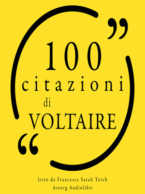 cover image of 100 citazioni di Voltaire